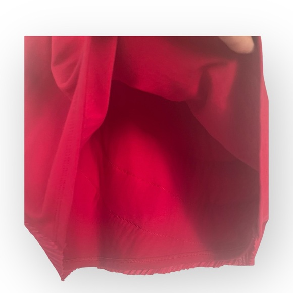 NWT White House Black Market frilly red sleeveless top - Picture 8 of 14